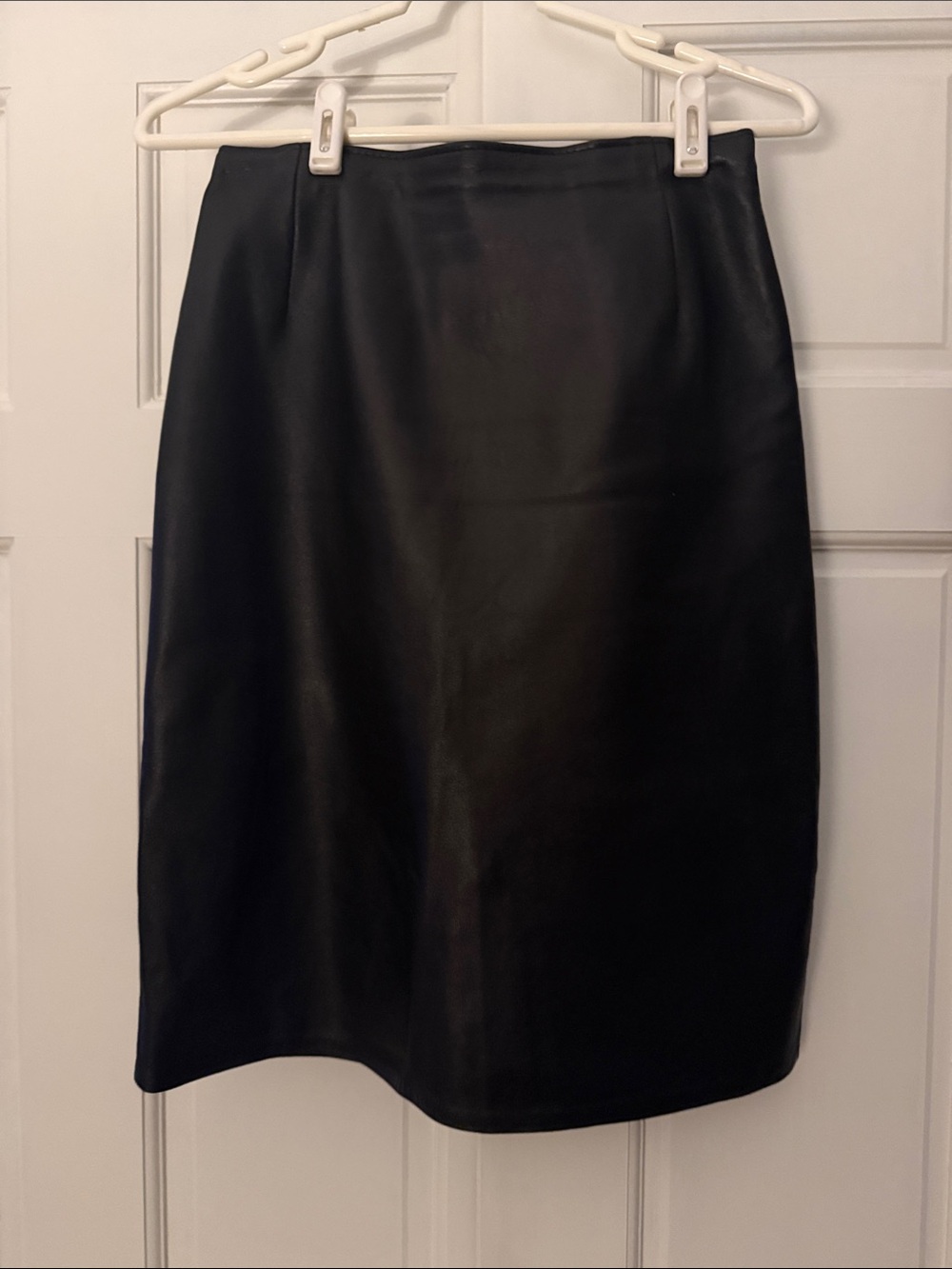 Firenze Women's Black Pencil Skirt - Tailored Leather-Look
